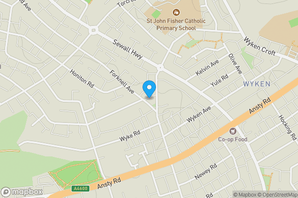 Map location for 6 Forknell Avenue, Coventry, CV2 3EE