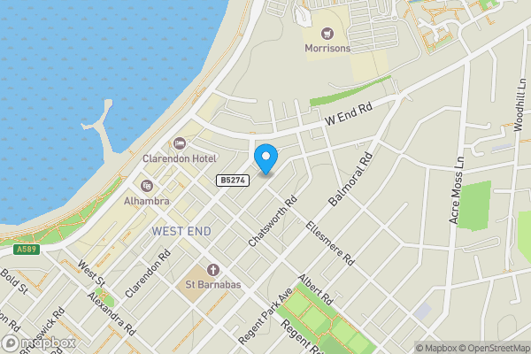 Map location for 37 Westminster Road, Morecambe, Lancashire, LA4 4JA