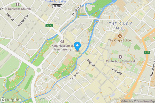 Map location for 55 St. Peters Street, Canterbury, Kent, CT1 2BE