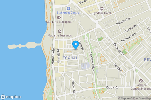 Map location for 27 York Street, Blackpool, Lancashire, FY1 5AQ