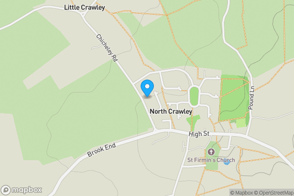 Map location for 20 Chicheley Road, North Crawley, Milton Keynes, Buckinghamshire MK16 9LP