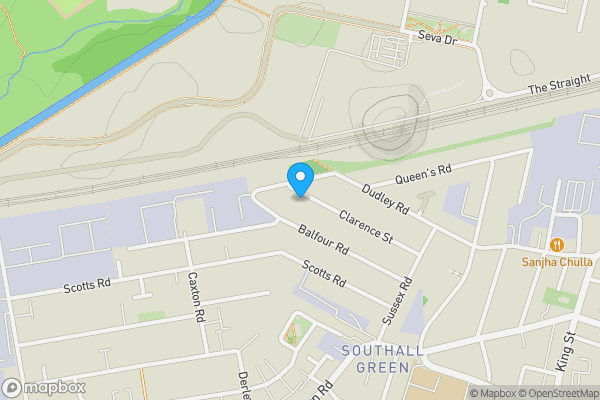 Map location for 124 Clarence Street, Southall, London, UB2 5BW 