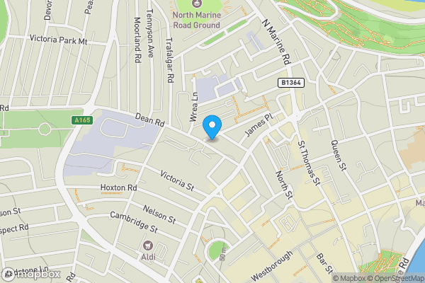 Map location for 33-35 Dean Road, Scarborough, North Yorkshire, YO12 7SN