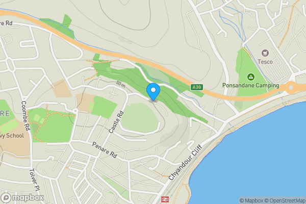 Map location for 8 Lescudjack Heights, Pendennis Place, Penzance, Cornwall TR18 2FA