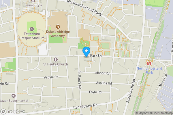 Map location for Top Floor Flat, 110 Park Lane, Tottenham, London, N17 0JP