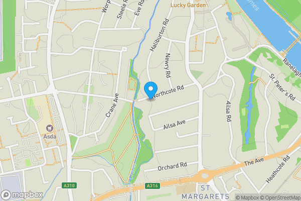 Map location for Flat 3, 62 Northcote Road, Twickenham, Richmond upon Thames, TW1 1PA