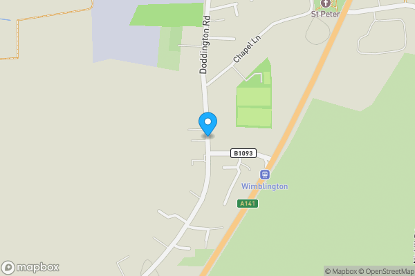 Map location for Doddington Road, MARCH, Cambridgeshire, PE15 0RD