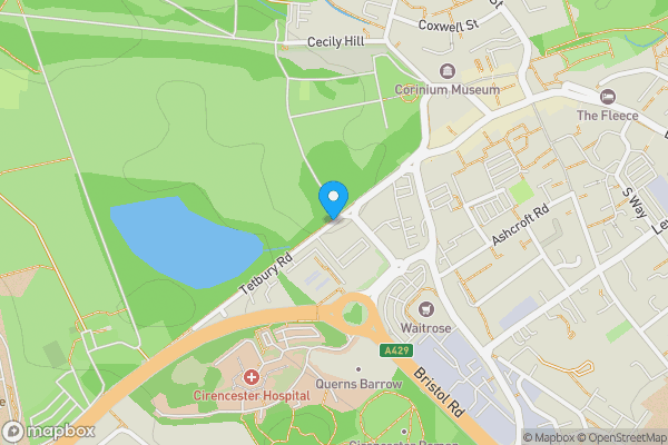 Map location for Known as Phase 2 West, Cirencester Office Park, Tetbury Road, Cirencester, Gloucestershire, GL7 6JJ