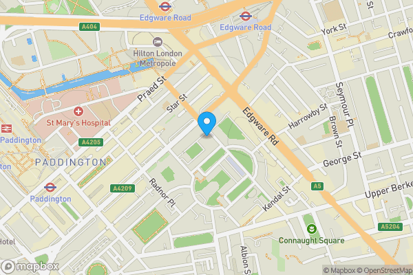 Map location for Quadrangle Tower, Cambridge Square, Hyde Park, London, W2 2PL