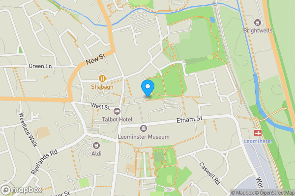 Map location for 9 Corn Square Leominster Herefordshire HR6 8LT