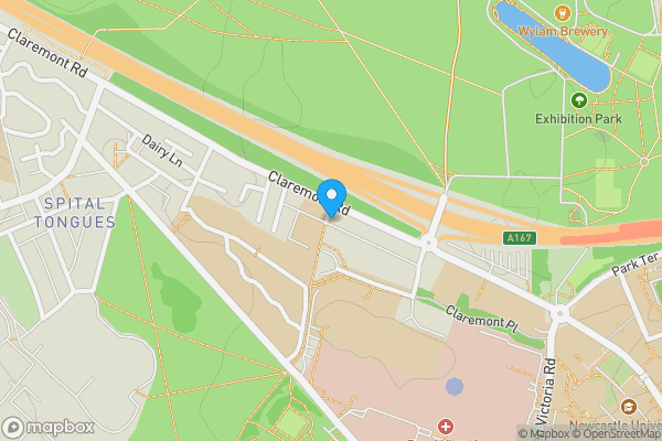 Map location for 28 North Terrace, Newcastle upon Tyne, Tyne and Wear, NE2 4AD