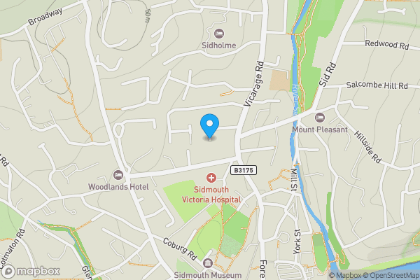 Map location for Radway Croft, Radway, Sidmouth, Devon, EX10 8TW