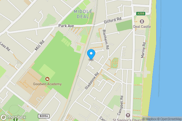 Map location for Drew Lane, DEAL, Kent, CT14 7XS