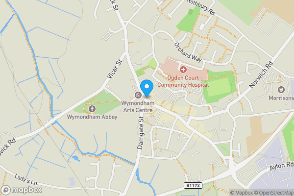Map location for 3-7 Middleton St, Wymondham, Norfolk, NR18 0AB