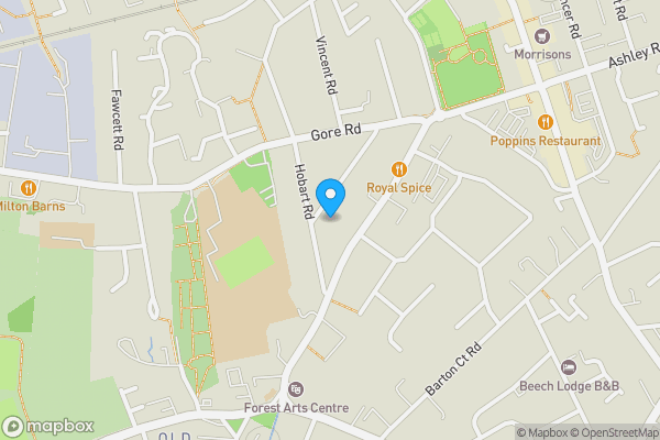 Map location for 37, Compton Road, NEW MILTON, Hampshire, BH25 6EQ