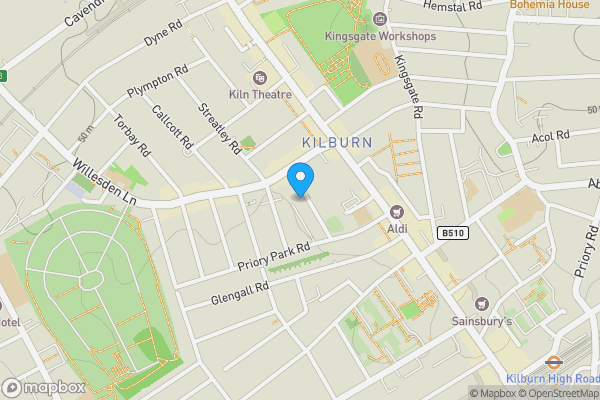 Map location for 32D St Julians Road, Kilburn, London, NW6 7LB