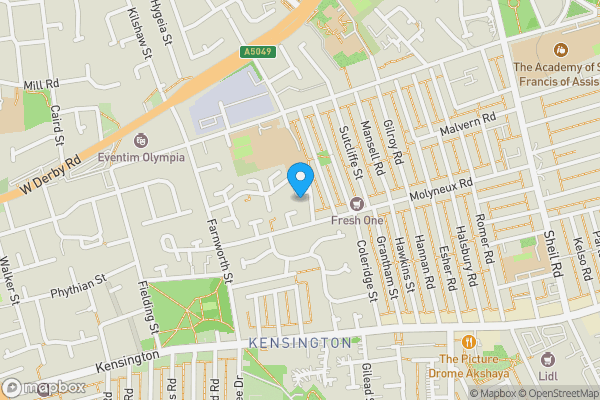 Map location for 74 Butler Crescent, Liverpool, Merseyside, L6 9HS