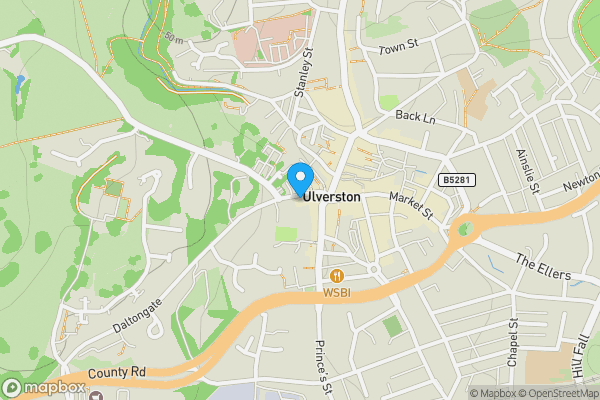 Map location for Lonsdale House Hotel, 11 Daltongate, Ulverston, Cumbria LA12 7BD