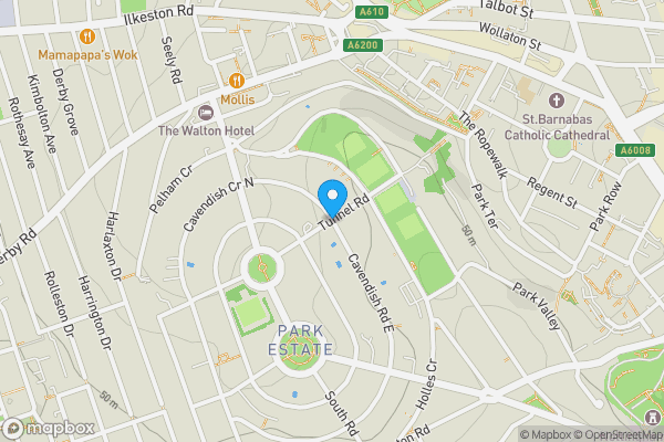 Map location for Tunnel Road, Nottingham, Nottinghamshire, NG7 1BP