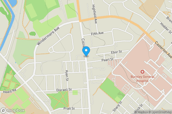Map location for Colne Road, BURNLEY, Lancashire, BB10 1TP