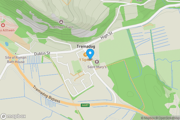 Map location for Church Street, PORTHMADOG, Gwynedd, LL49 9RA