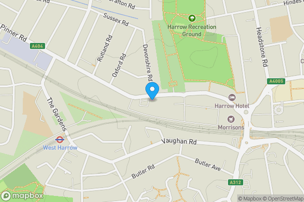 Map location for Flat 9 Oakwood Court, 101 Pinner Road, Harrow, Middlesex, HA1 4YW