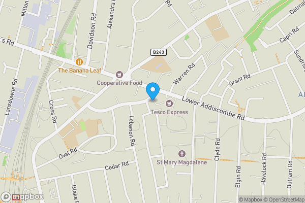 Map location for Flat 4 Innova Court, 1A Leslie Park Road, Croydon, Surrey, CR0 6AT