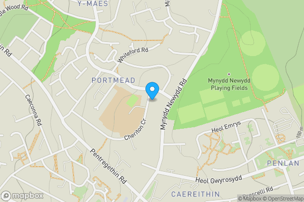 Map location for 86 Cheriton Crescent, Portmead, Swansea, West Glamorgan, SA5 5LA