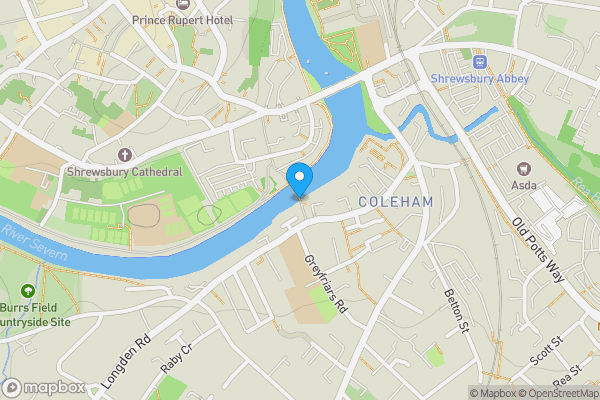 Map location for 6a Greyfriars Bridge, Longden Coleham, Shrewsbury, SY3 7DS