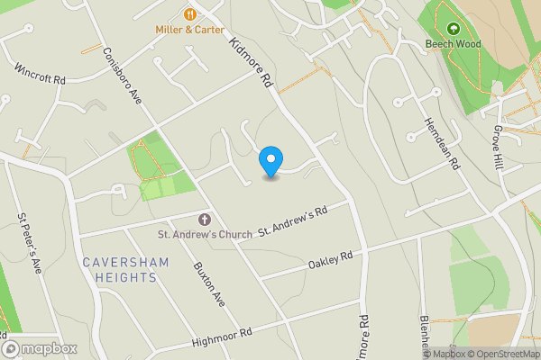 Map location for 18 Dellwood Park Caversham, Reading, Berkshire, RG4 7NX