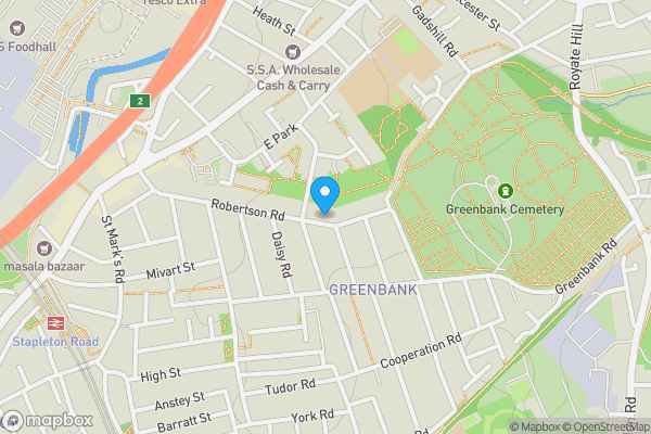 Map location for 125 Robertson Road, Bristol, Bristol BS5 6LB