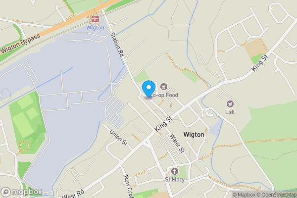 Map location for Oakleigh, Station Road, Wigton, Cumbria, CA7 9BA
