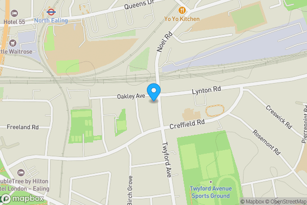 Map location for 115, Twyford Avenue, Ealing, London, W3 9QG