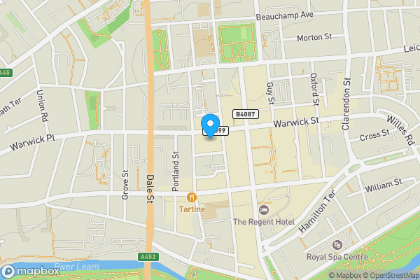 Map location for 1-5 Windsor Street, Leamington Spa, Warwickshire, CV32 5JS