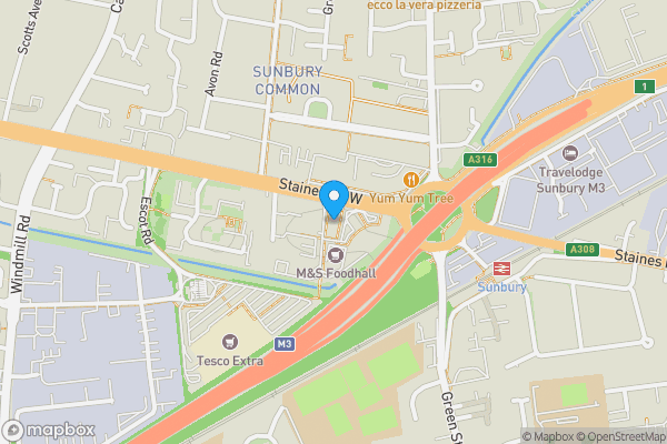 Map location for Flat 10 Isobel House, Staines Road West, Sunbury-on-Thames, Middlesex, TW16 7BD