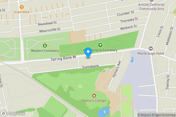 Map location for 325 Spring Bank West, Hull, East Yorkshire, HU3 1LB