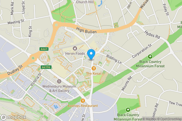 Map location for 31 Lower High Street, Wednesbury WS10 7AQ