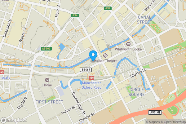 Map location for Apartment 125 51 Whitworth Street West, Manchester, Lancashire, M1 5EA