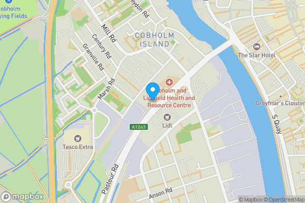 Map location for Topps Tiles & Benson for Beds, Pasteur Road, Great Yarmouth, NR31 0DW