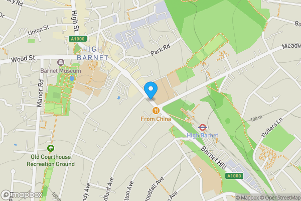 Map location for 7E, 7F, 9 & 9A High Street, Barnet, Hertfordshire, EN5 5UE