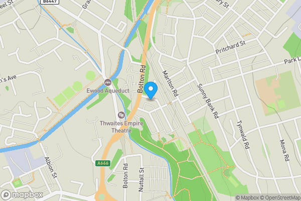 Map location for 8 Kirby Road, Blackburn, Lancashire, BB2 4HW