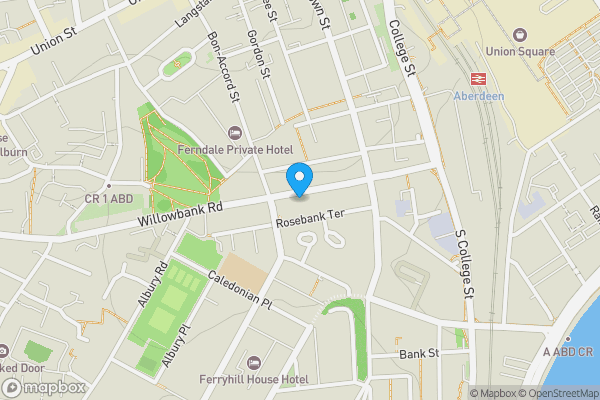 Map location for 47 Springbank Terrace, Aberdeen, AB11 6LR