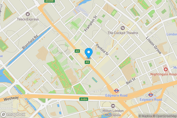 Map location for 410 Edgware Road, Edgware, London, W2 1ED