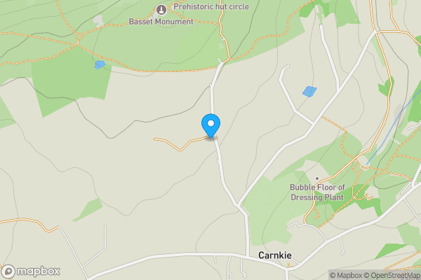 Map location for Castle (Bungalow) Lodge, Carn Brea, Redruth, TR16 6SL