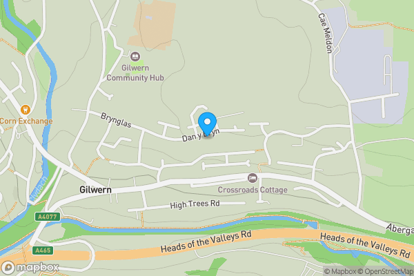 Map location for Lock up Garage, 40 Dan-y-Bryn, Gilwern, Abergavenny, NP70BL