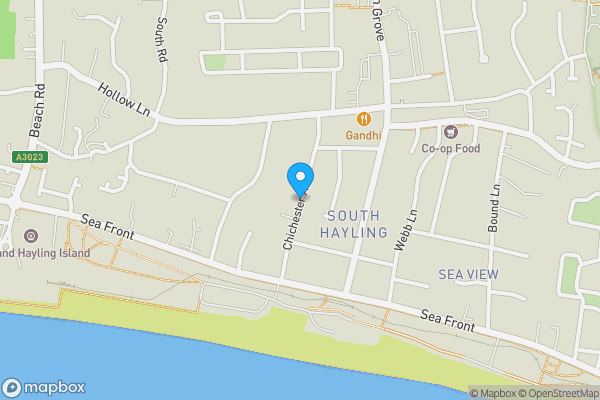 Map location for Chichester Avenue, HAYLING ISLAND, PO11 9EZ