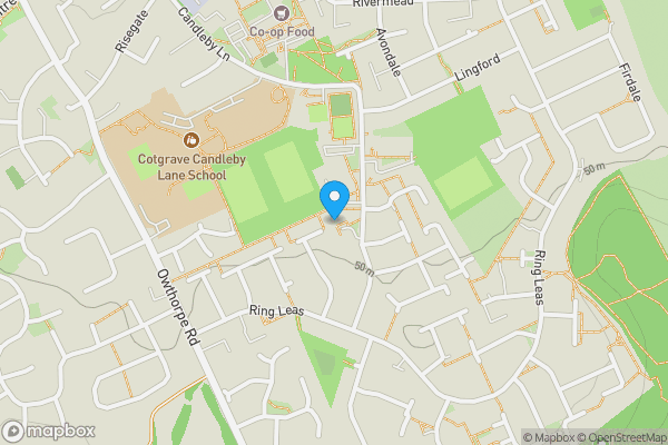 Map location for 12 Woodview, Cotgrave, Nottingham, NG12 3PG