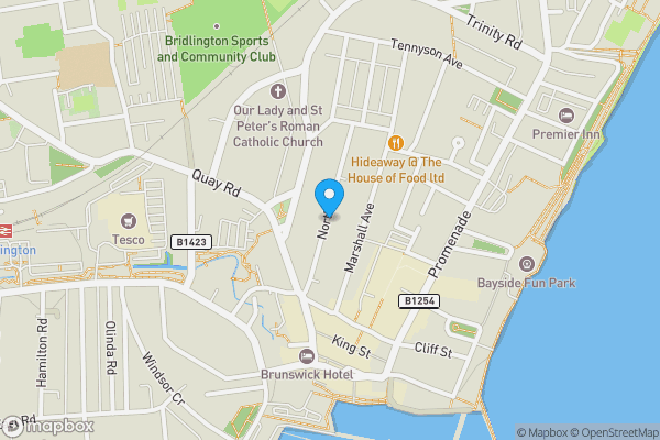 Map location for North Street, BRIDLINGTON, North Humberside, YO15 2DY