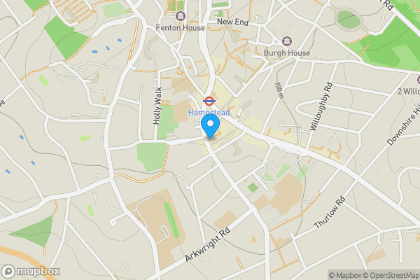 Map location for 14 Heath Street, Hampstead, London NW3 6TE