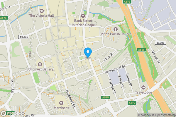 Map location for Unit 406 The Cube, 85 93 Bradshawgate, Bolton, BL1 1QD